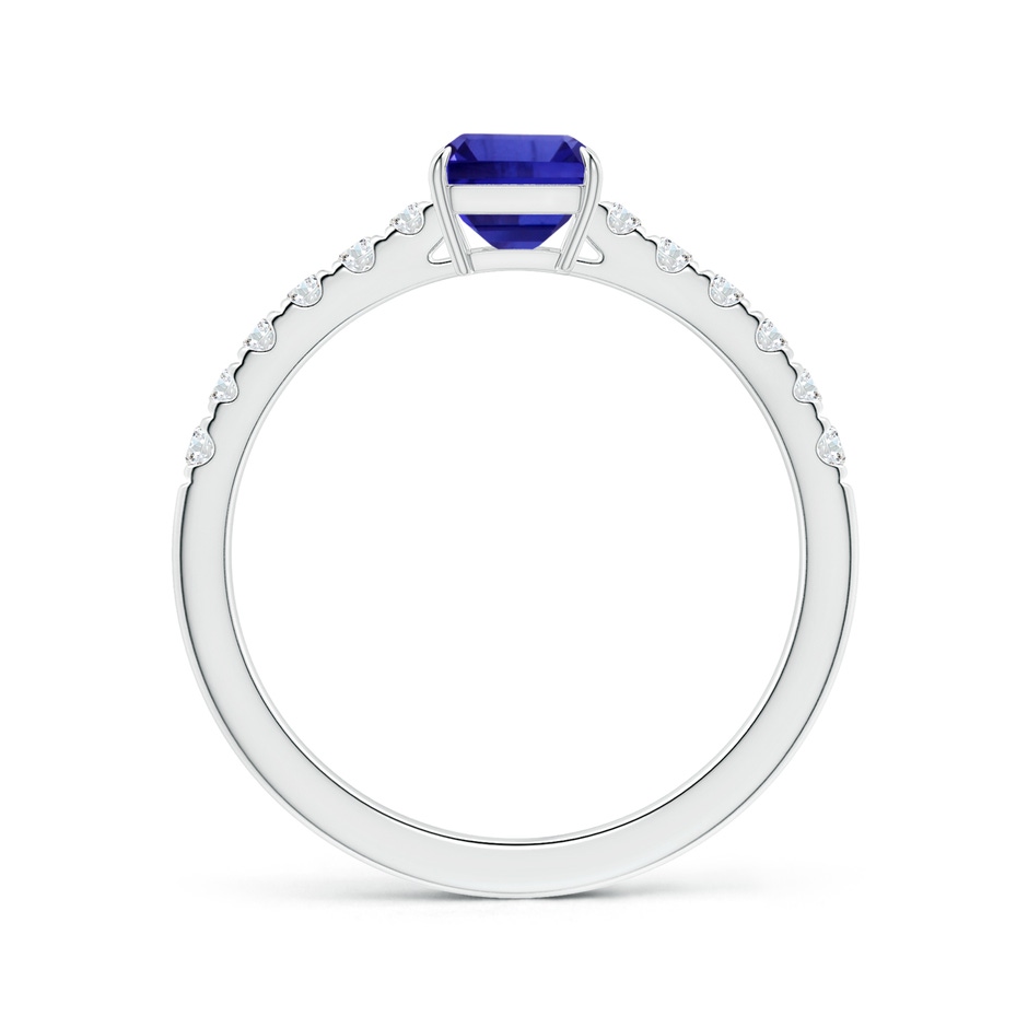 8.14x6.11x4.40mm AAAA GIA Certified Claw-Set Emerald-Cut Tanzanite Ring with Diamonds in White Gold side 199