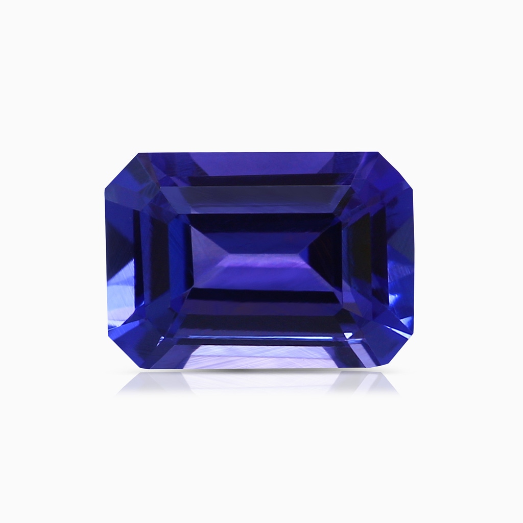 8.14x6.11x4.40mm AAAA GIA Certified Claw-Set Emerald-Cut Tanzanite Ring with Diamonds in White Gold Side 699