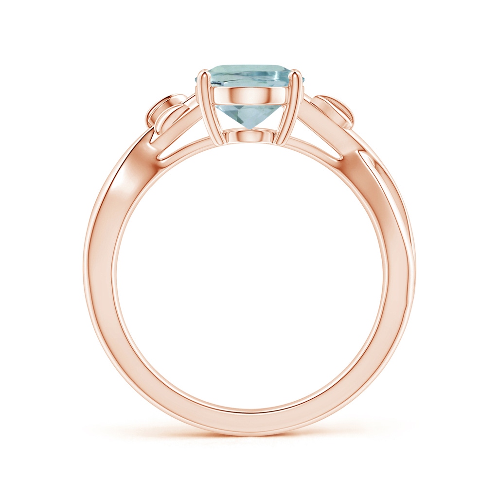 9.91x7.81x5.24mm AA GIA Certified Prong-Set Solitaire Oval Aquamarine Nature Inspired Ring in 18K Rose Gold Side 199