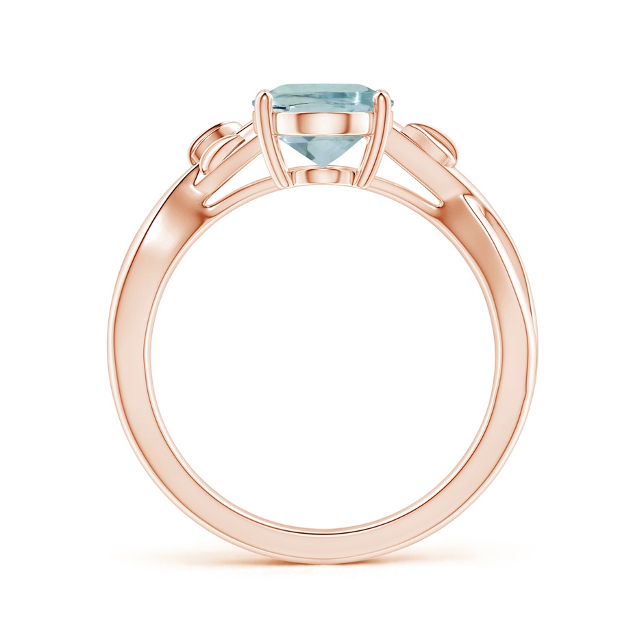 9.91x7.81x5.24mm AA GIA Certified Prong-Set Solitaire Oval Aquamarine Nature Inspired Ring in 18K Rose Gold side 199