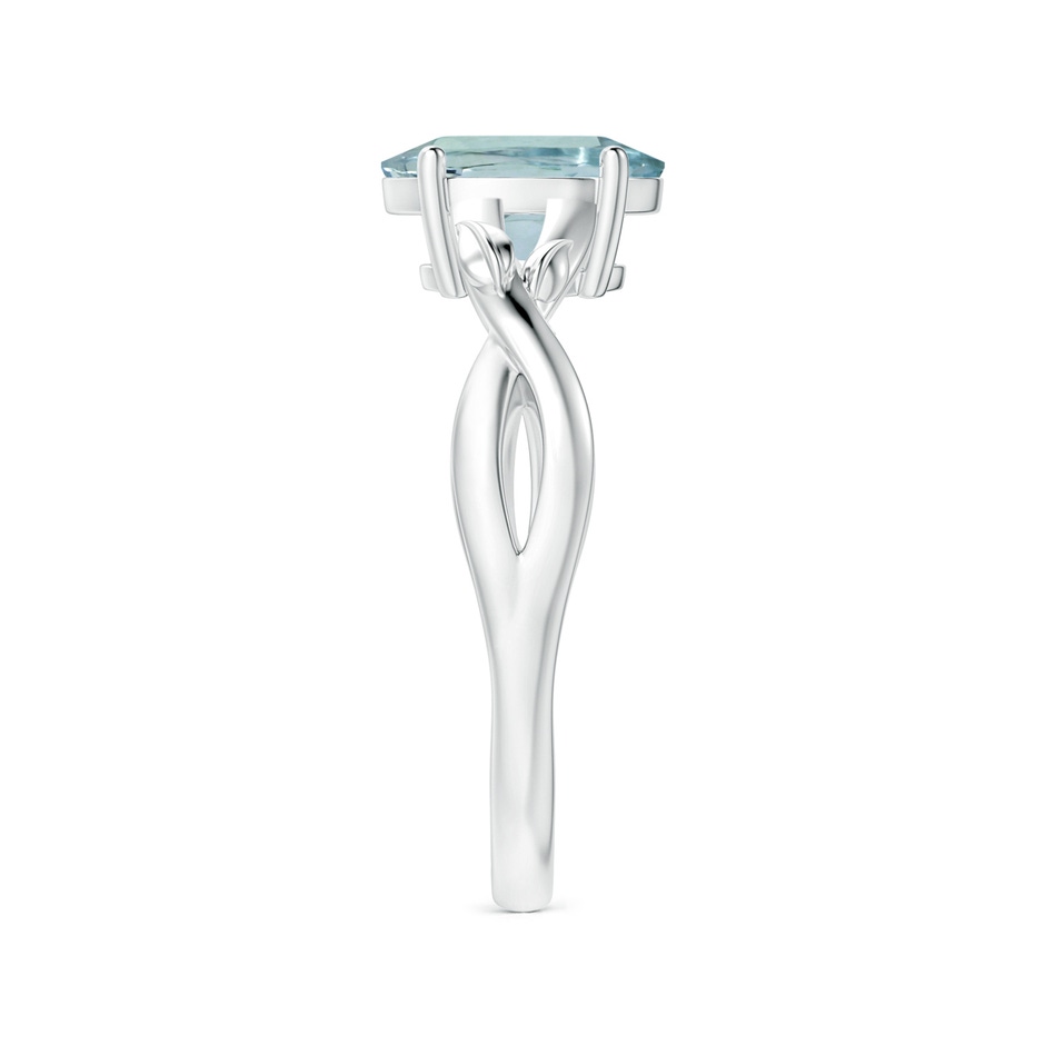 9.91x7.81x5.24mm AA GIA Certified Prong-Set Solitaire Oval Aquamarine Nature Inspired Ring in P950 Platinum side 399