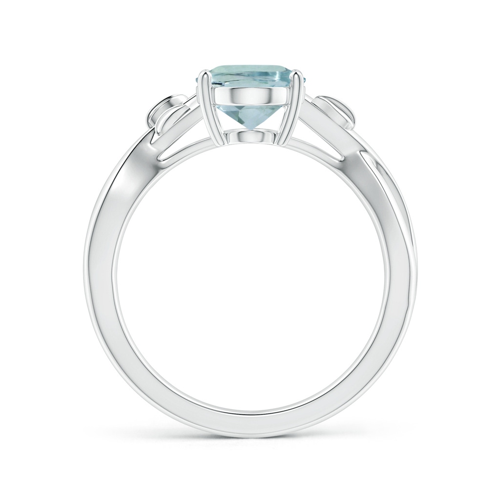 9.91x7.81x5.24mm AA GIA Certified Prong-Set Solitaire Oval Aquamarine Nature Inspired Ring in White Gold - side 199