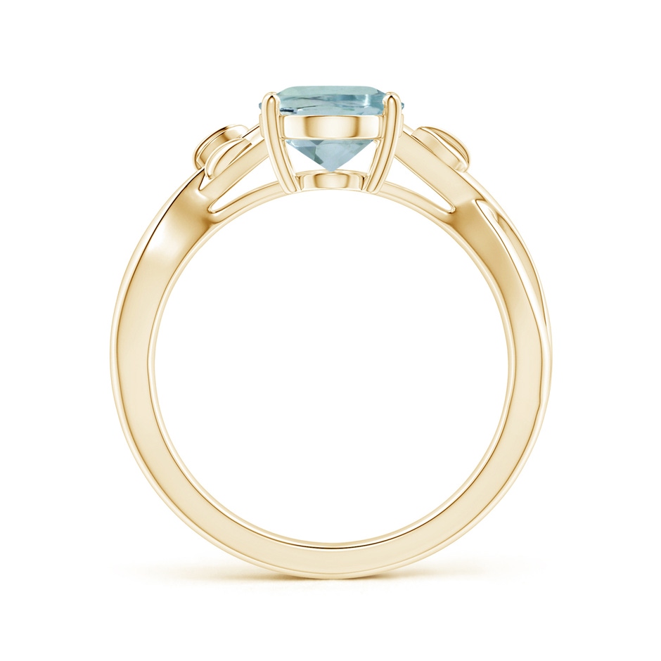 9.91x7.81x5.24mm AA GIA Certified Prong-Set Solitaire Oval Aquamarine Nature Inspired Ring in Yellow Gold side 199