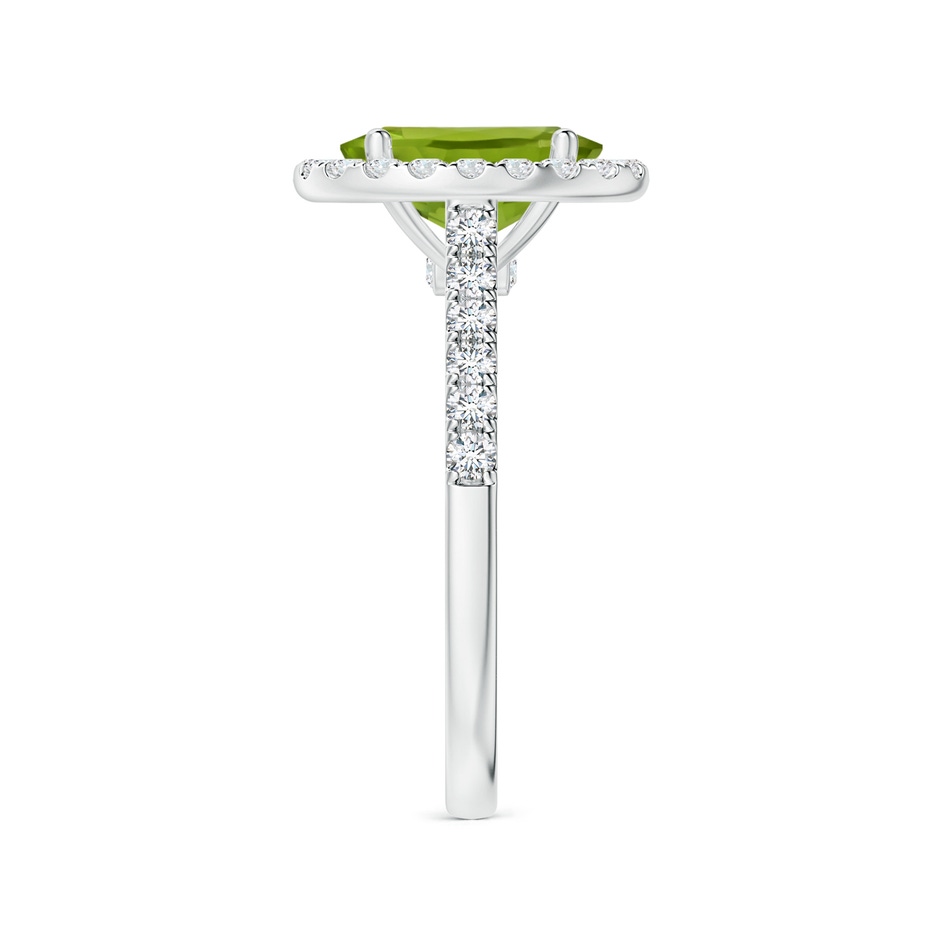 9.93x7.89x5.02mm AAA GIA Certified Oval Peridot Halo Ring with Diamonds in White Gold Side 399