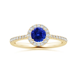 Thin Shank Cushion Sapphire Ring with Diamond Accents
