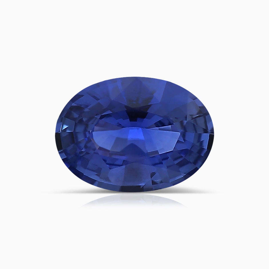7.05x5.08x2.92mm AAAA GIA Certified Claw-Set Oval Blue Sapphire Bypass Ring with Diamonds in 18K Rose Gold side 599