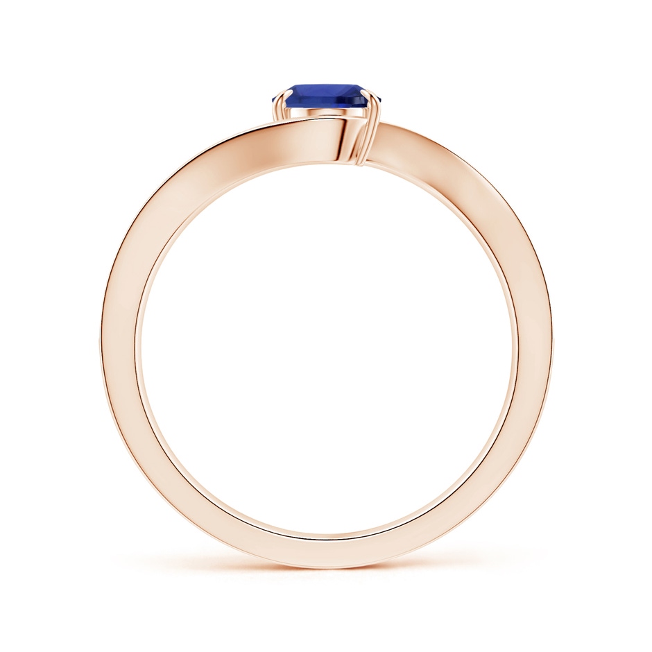 7.05x5.08x2.92mm AAAA GIA Certified Claw-Set Oval Blue Sapphire Bypass Ring with Diamonds in Rose Gold side 199