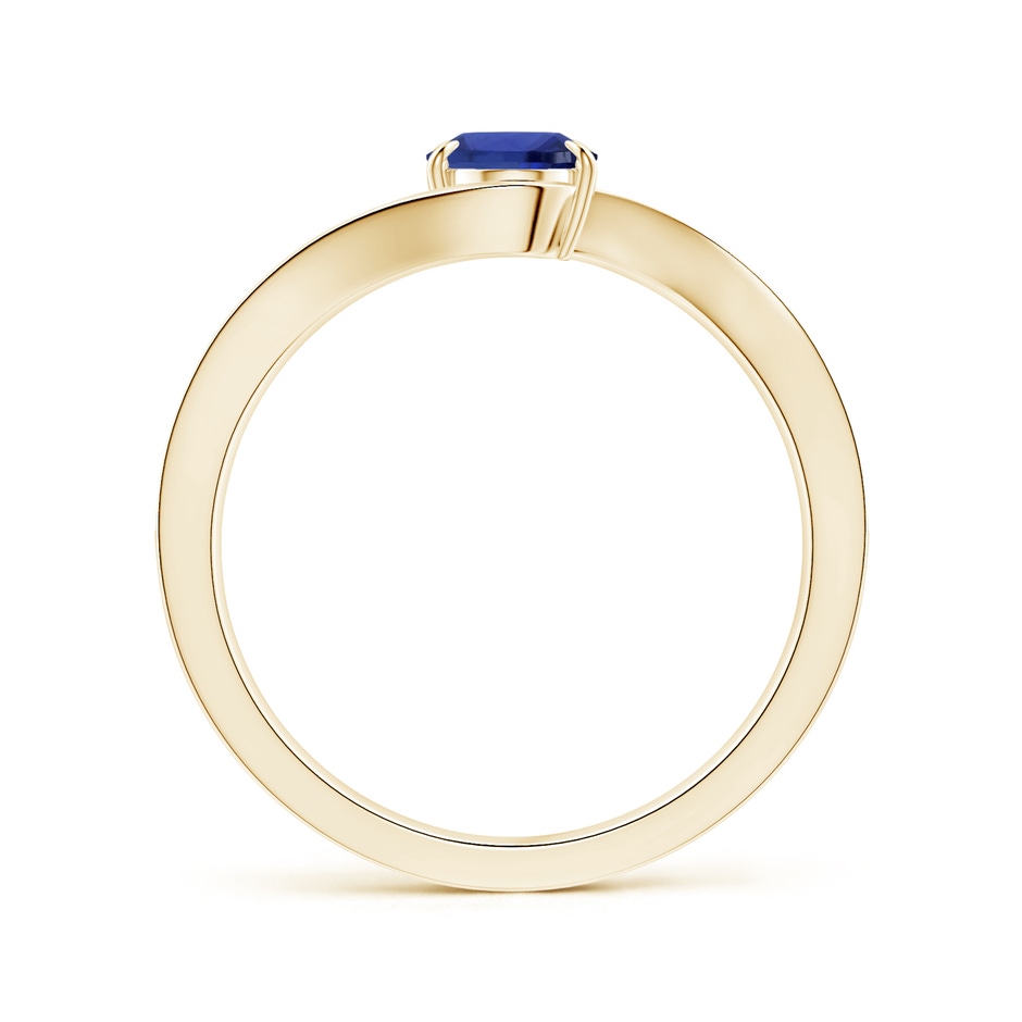 7.05x5.08x2.92mm AAAA GIA Certified Claw-Set Oval Blue Sapphire Bypass Ring with Diamonds in Yellow Gold side 199