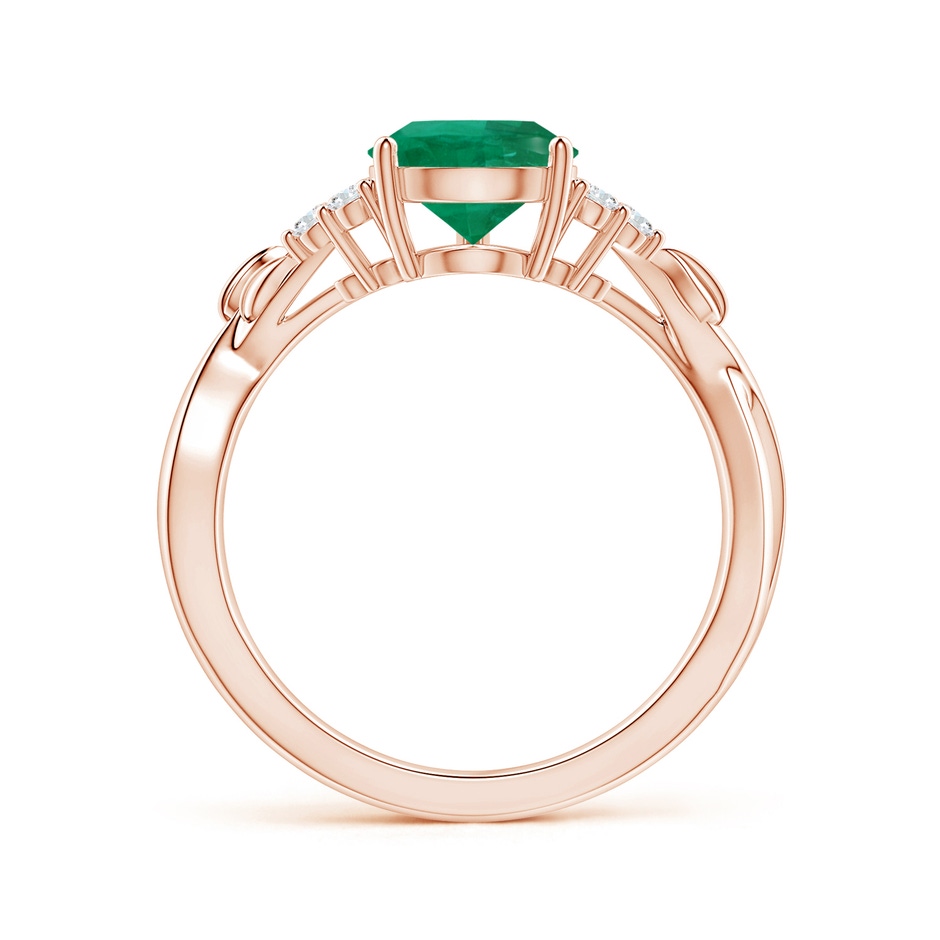 9.11x7.02x4.70mm AAA GIA Certified Nature Inspired Pear-Shaped Emerald Ring with Diamonds in 18K Rose Gold side 199