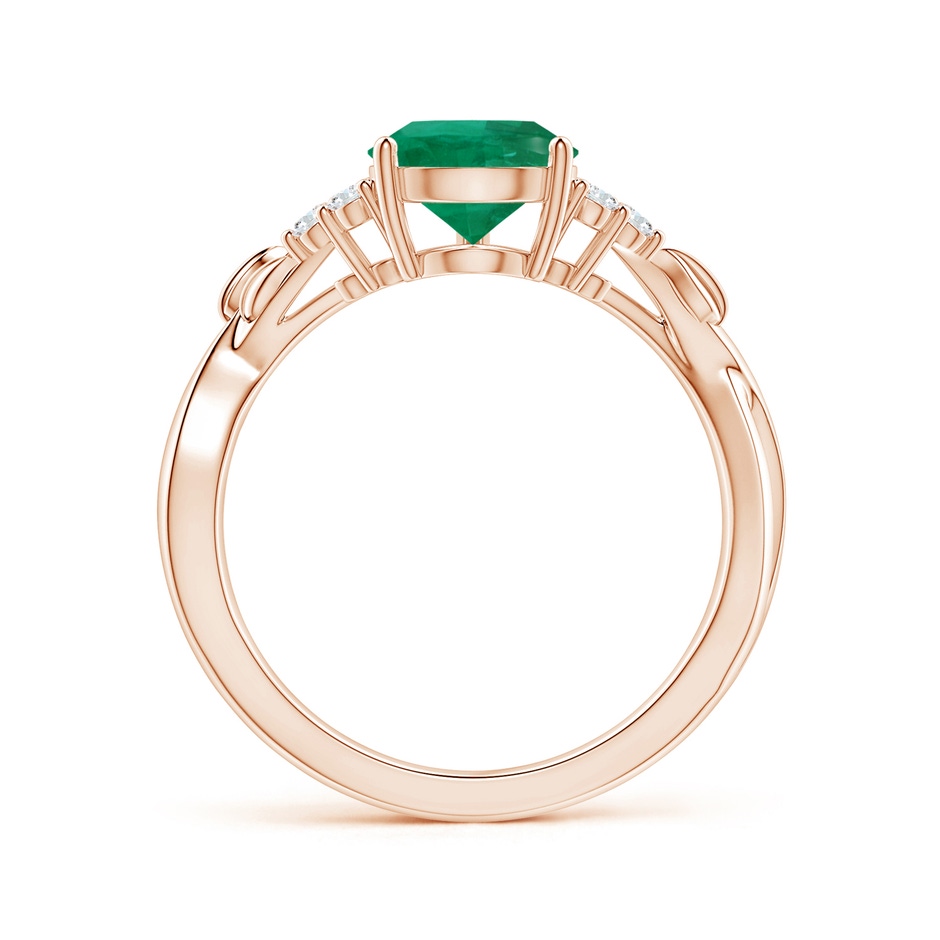 9.11x7.02x4.70mm AAA GIA Certified Nature Inspired Pear-Shaped Emerald Ring with Diamonds in 9K Rose Gold side 199