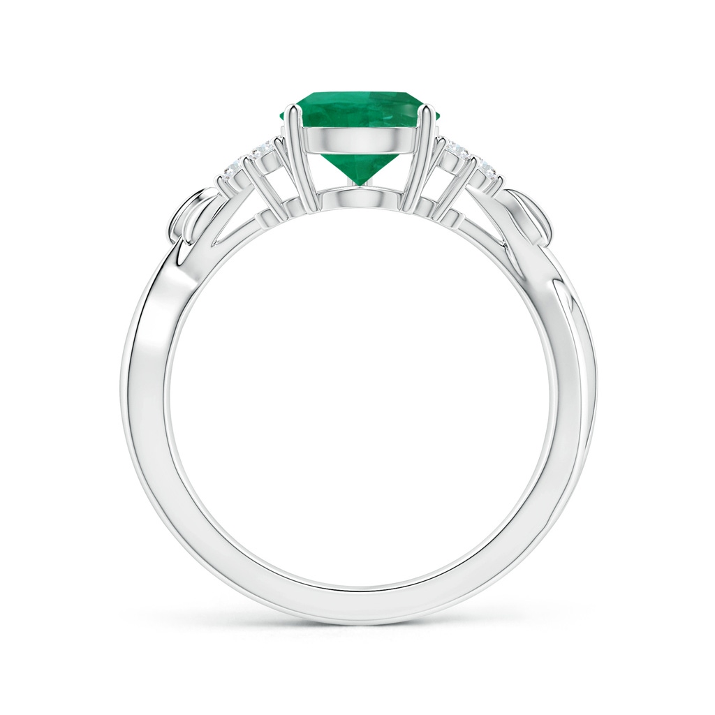 9.11x7.02x4.70mm AAA GIA Certified Nature Inspired Pear-Shaped Emerald Ring with Diamonds in P950 Platinum Side 199