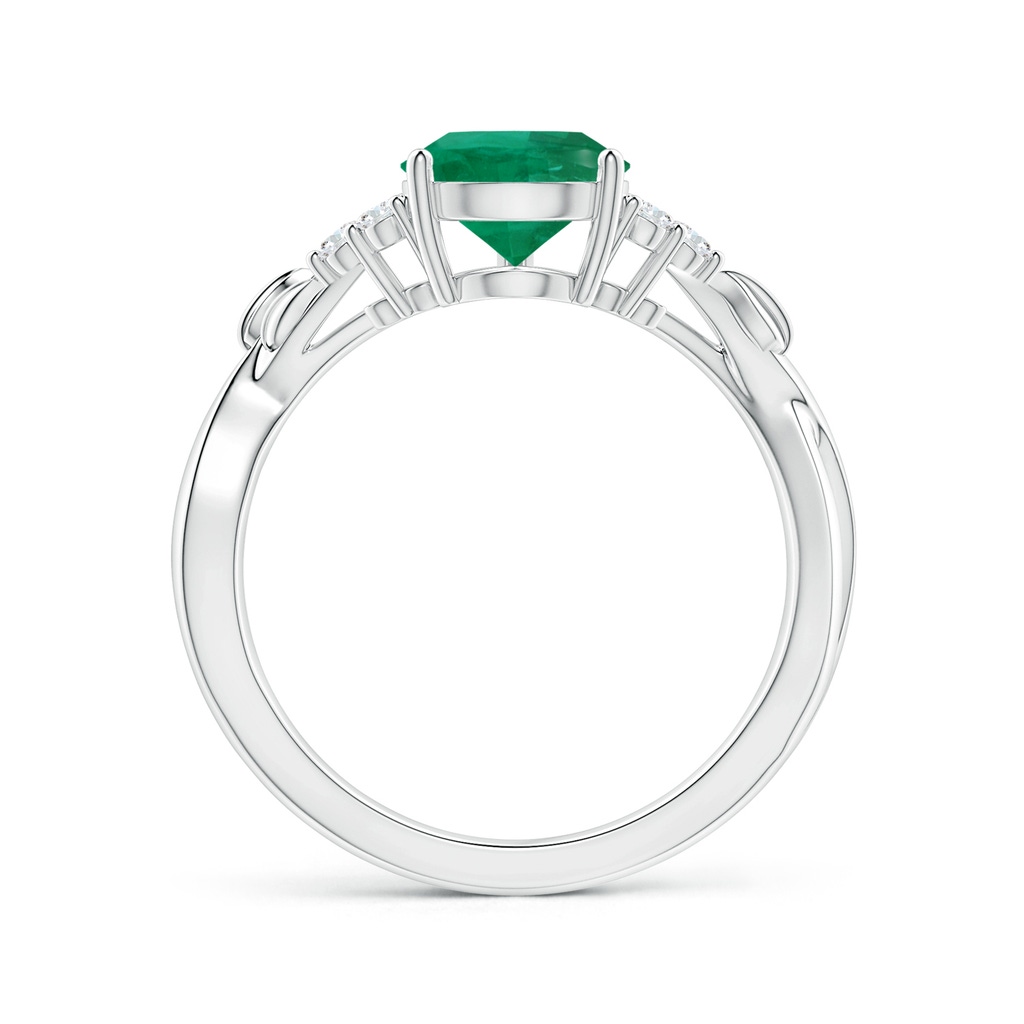 9.11x7.02x4.70mm AAA GIA Certified Nature Inspired Pear-Shaped Emerald Ring with Diamonds in P950 Platinum - side 199