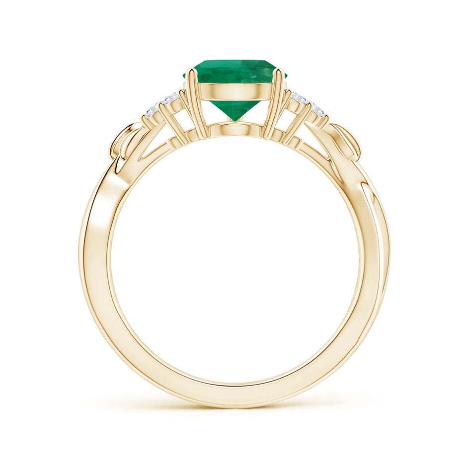 9.11x7.02x4.70mm AAA GIA Certified Nature Inspired Pear-Shaped Emerald Ring with Diamonds in Yellow Gold side 199
