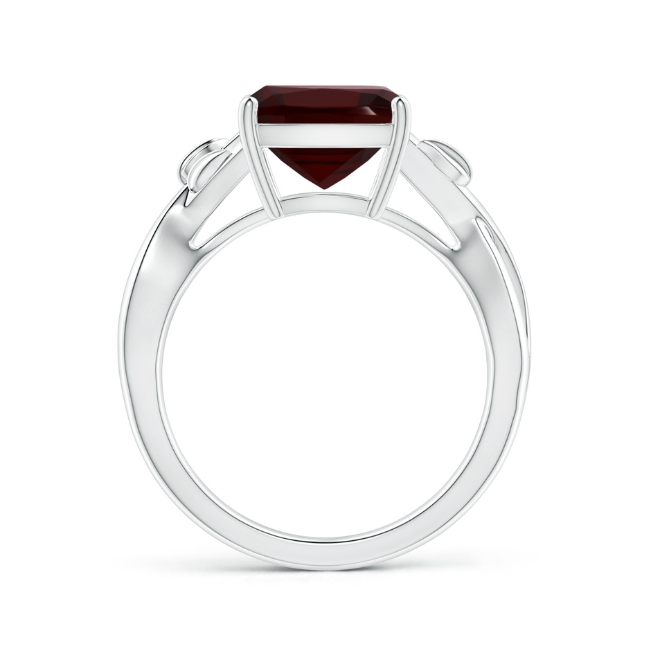 11.05x9.01x5.34mm AAAA Prong-Set GIA Certified Solitaire Cushion Garnet Nature Inspired Ring in White Gold side 199