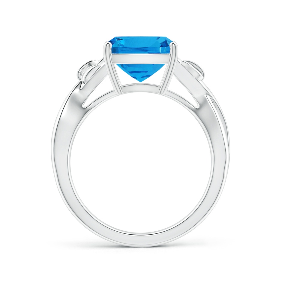 11.09x9.03x5.42mm AAAA Nature Inspired GIA Certified Prong-Set Cushion Swiss Blue Topaz Solitaire Ring in 18K White Gold side 199
