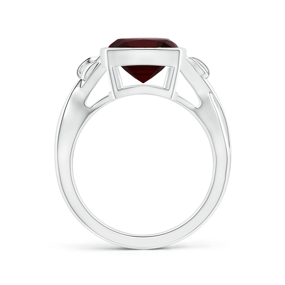 11.05x9.01x5.34mm AAAA Nature Inspired GIA Certified Bezel-Set Cushion Garnet Solitaire Ring in White Gold side 199