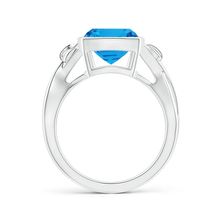 11.09x9.03x5.42mm AAAA Nature Inspired GIA Certified Bezel-Set Cushion Swiss Blue Topaz Solitaire Ring in 18K White Gold side 199