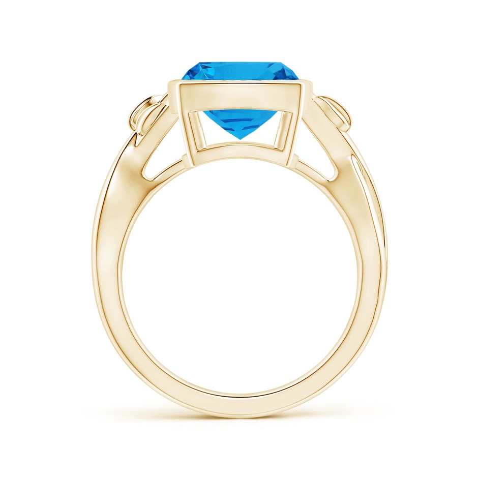 11.09x9.03x5.42mm AAAA Nature Inspired GIA Certified Bezel-Set Cushion Swiss Blue Topaz Solitaire Ring in Yellow Gold side 199