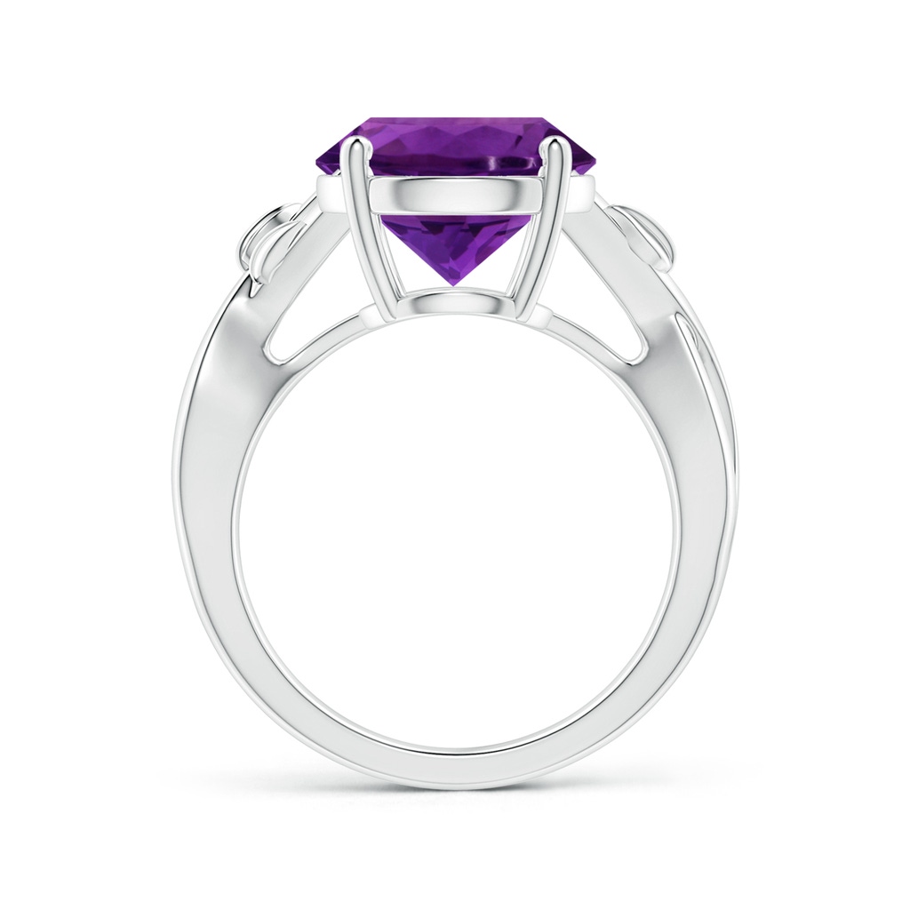 11.20x11.11x7.17mm AAA Nature Inspired GIA Certified Prong-Set Round Amethyst Solitaire Ring in White Gold - side 199