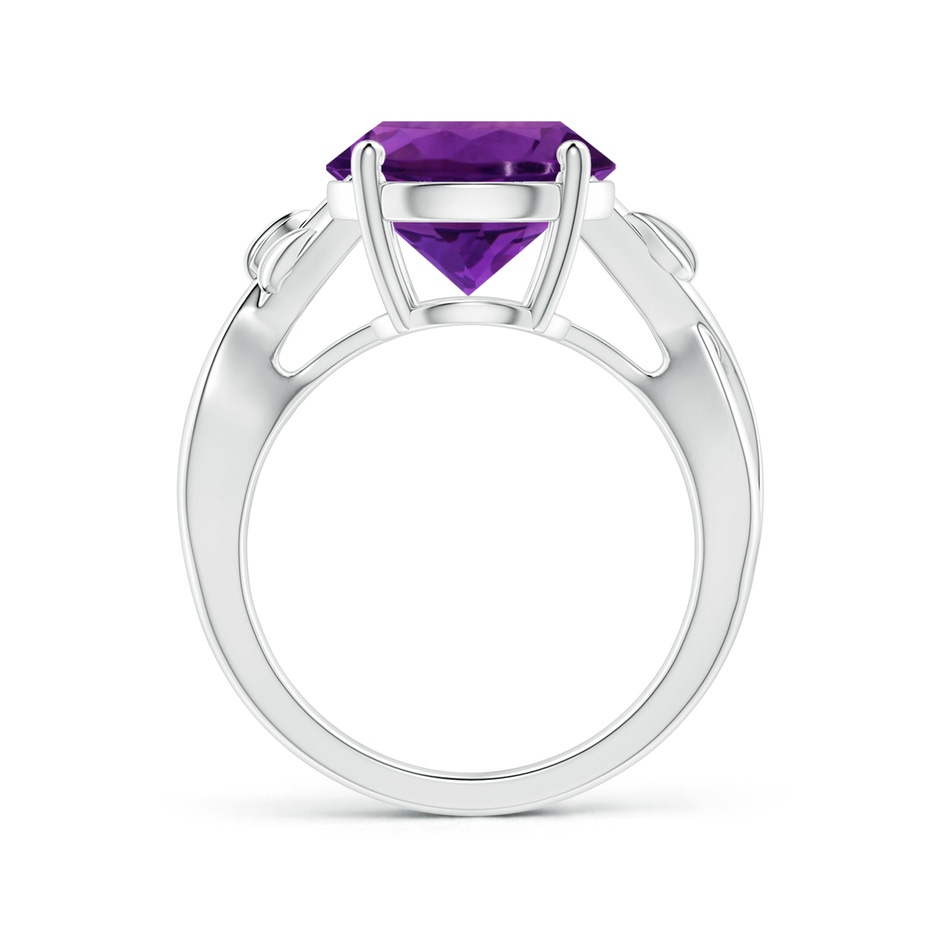 11.20x11.11x7.17mm AAA Nature Inspired GIA Certified Prong-Set Round Amethyst Solitaire Ring in White Gold side 199