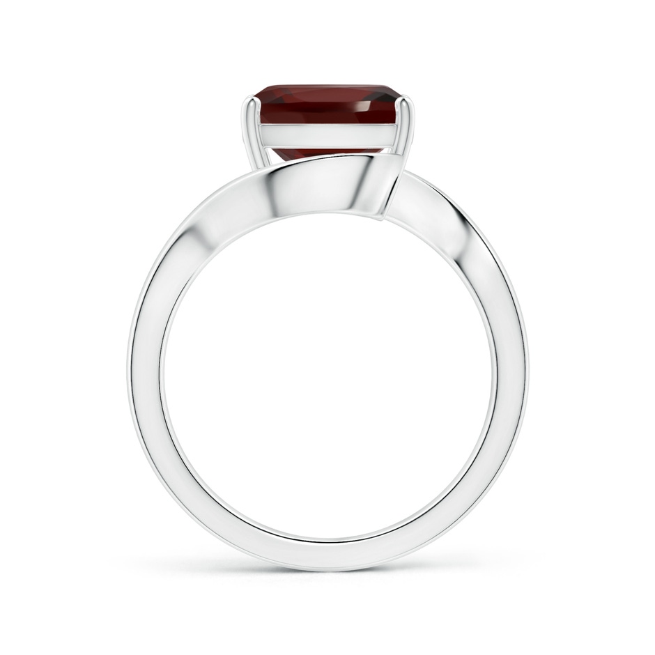 10.98x9.01x5.35mm AAA Prong-Set GIA Certified Solitaire Cushion Garnet Bypass Ring with Leaf Motifs in White Gold side 199