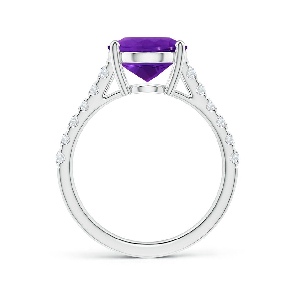 11.17x9.14x5.99mm AAA Prong-Set GIA Certified Oval Amethyst Ring with Diamonds in White Gold side 199