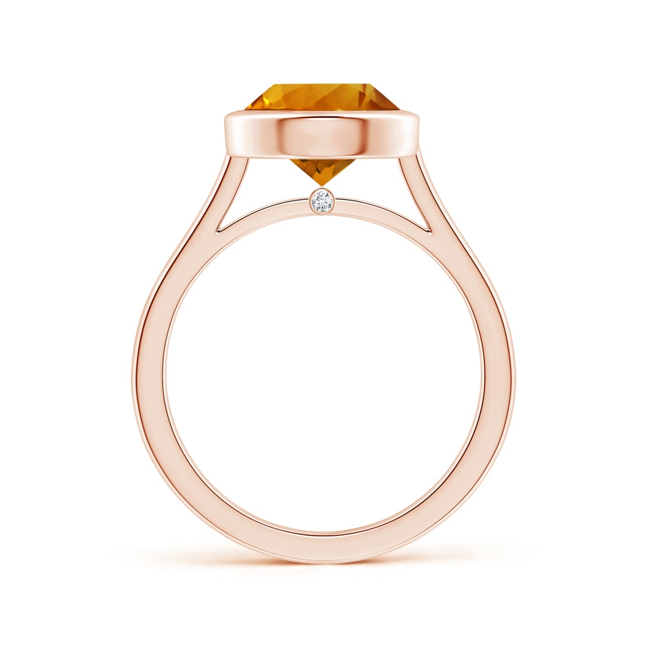 10.07x10.00x6.98mm AAAA GIA Certified Bezel-Set Round Citrine Solitaire Ring in 18K Rose Gold side 199