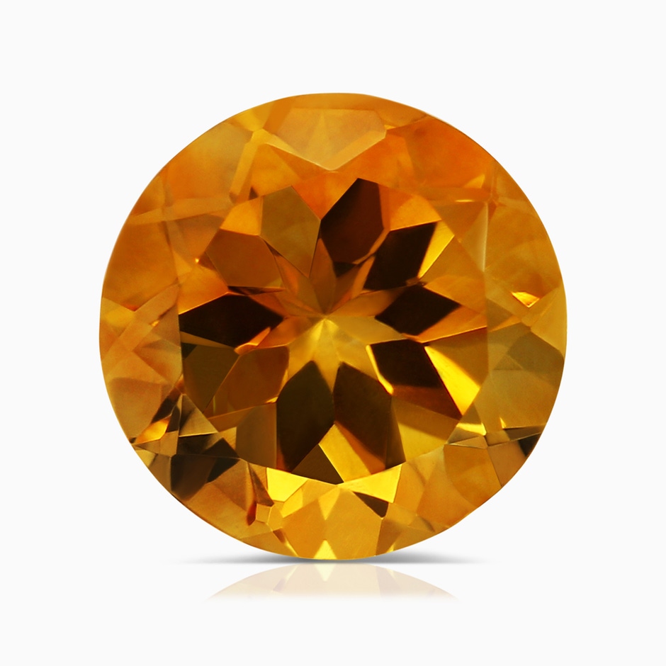 10.07x10.00x6.98mm AAAA GIA Certified Bezel-Set Round Citrine Solitaire Ring in 18K White Gold side 699