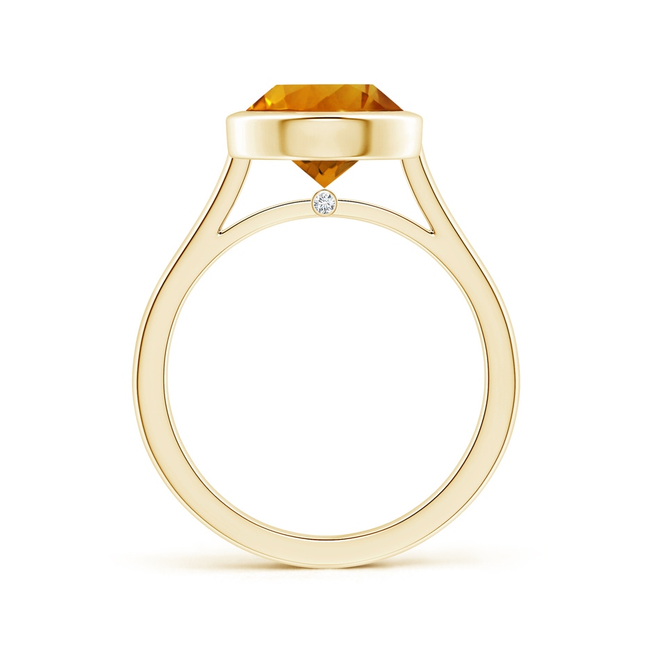 10.07x10.00x6.98mm AAAA GIA Certified Bezel-Set Round Citrine Solitaire Ring in 18K Yellow Gold side 199