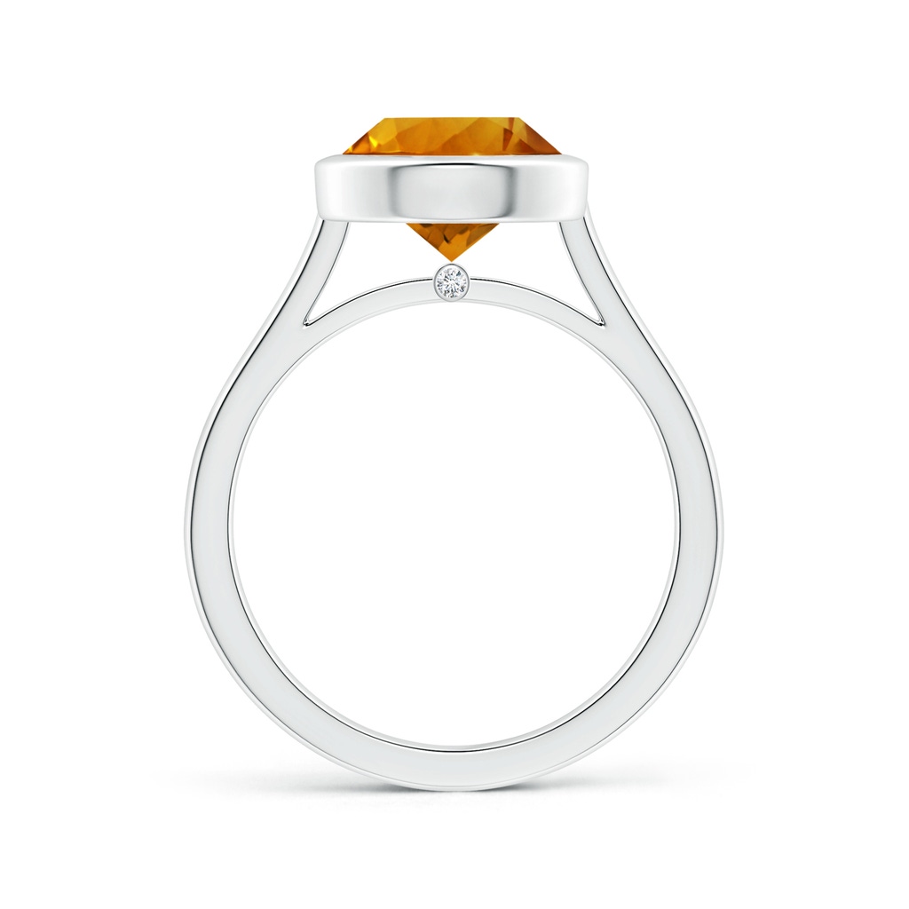 10.07x10.00x6.98mm AAAA GIA Certified Bezel-Set Round Citrine Solitaire Ring in White Gold - side 199
