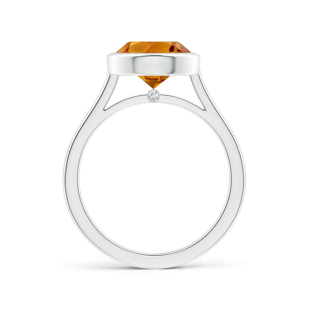10.14x10.09x6.83mm AAAA GIA Certified Bezel-Set Round Citrine Solitaire Ring in White Gold Side 199