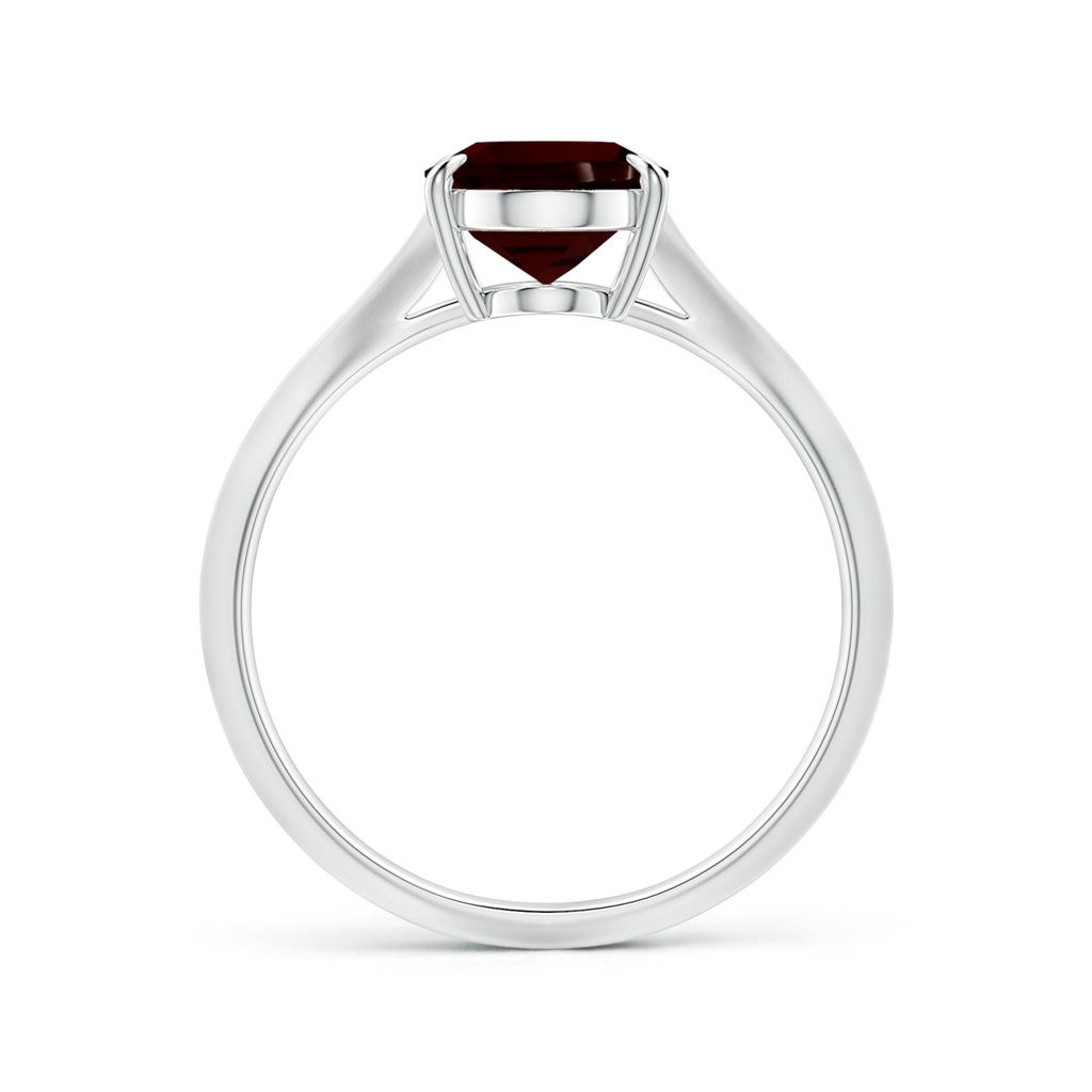 10.14x7.08x4.49mm AAAA Claw-Set GIA Certified Solitaire Oval Garnet Knife-Edge Shank Ring in White Gold Side 199