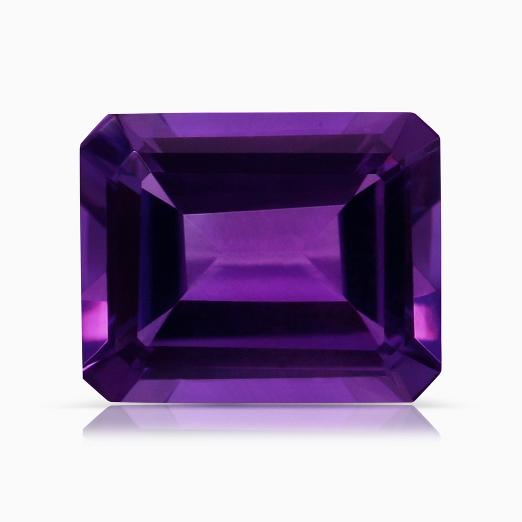 10.06x8.13x5.01mm AAA GIA Certified Emerald-Cut Amethyst Ring with Diamond Halo in White Gold Side 699