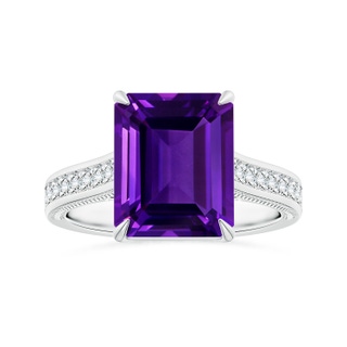 Emerald Cut AAAA Amethyst