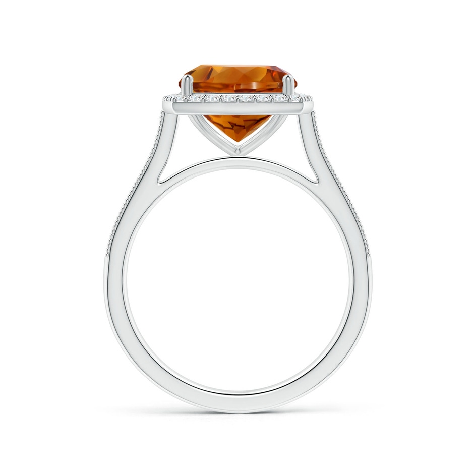 9.08x9.07x5.96mm AAA GIA Certified Cushion Citrine Halo Ring with Milgrain in 18K White Gold side 199