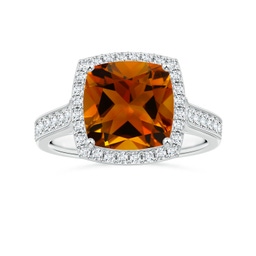 Vintage Inspired Platinum Citrine Rings