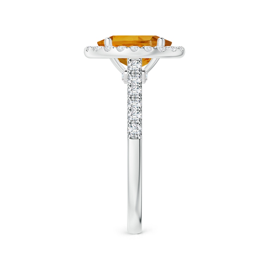 9.07x6.98x4.80mm AAAA GIA Certified Oval Citrine Ring with Diamond Halo in 18K White Gold side 399