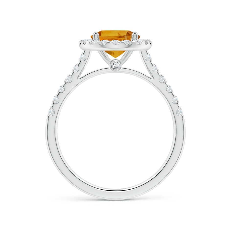 9.07x6.98x4.80mm AAAA GIA Certified Oval Citrine Ring with Diamond Halo in P950 Platinum side 199