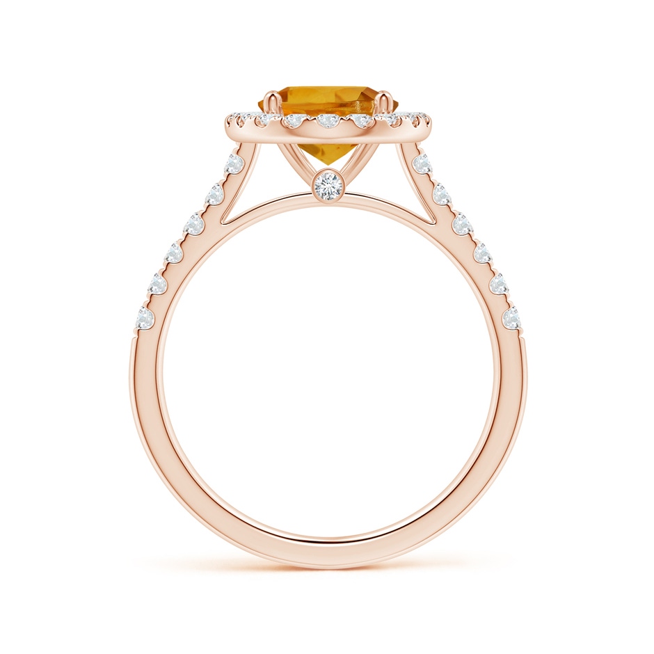 9.07x6.98x4.80mm AAAA GIA Certified Oval Citrine Ring with Diamond Halo in Rose Gold side 199