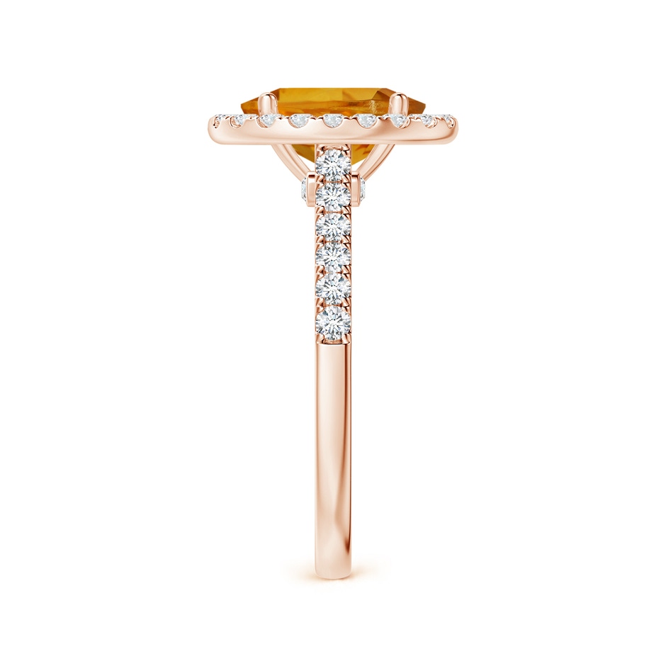 9.07x6.98x4.80mm AAAA GIA Certified Oval Citrine Ring with Diamond Halo in Rose Gold side 399
