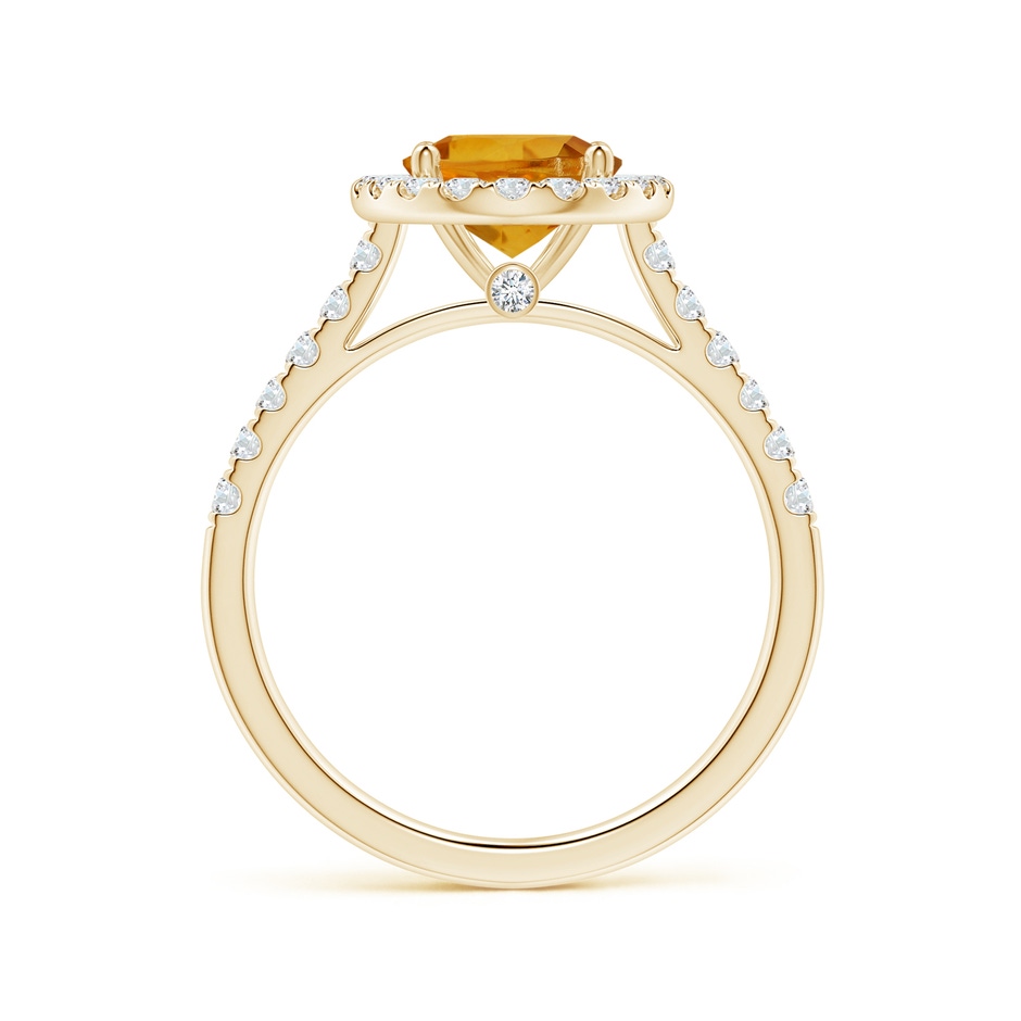 9.07x6.98x4.80mm AAAA GIA Certified Oval Citrine Ring with Diamond Halo in Yellow Gold side 199