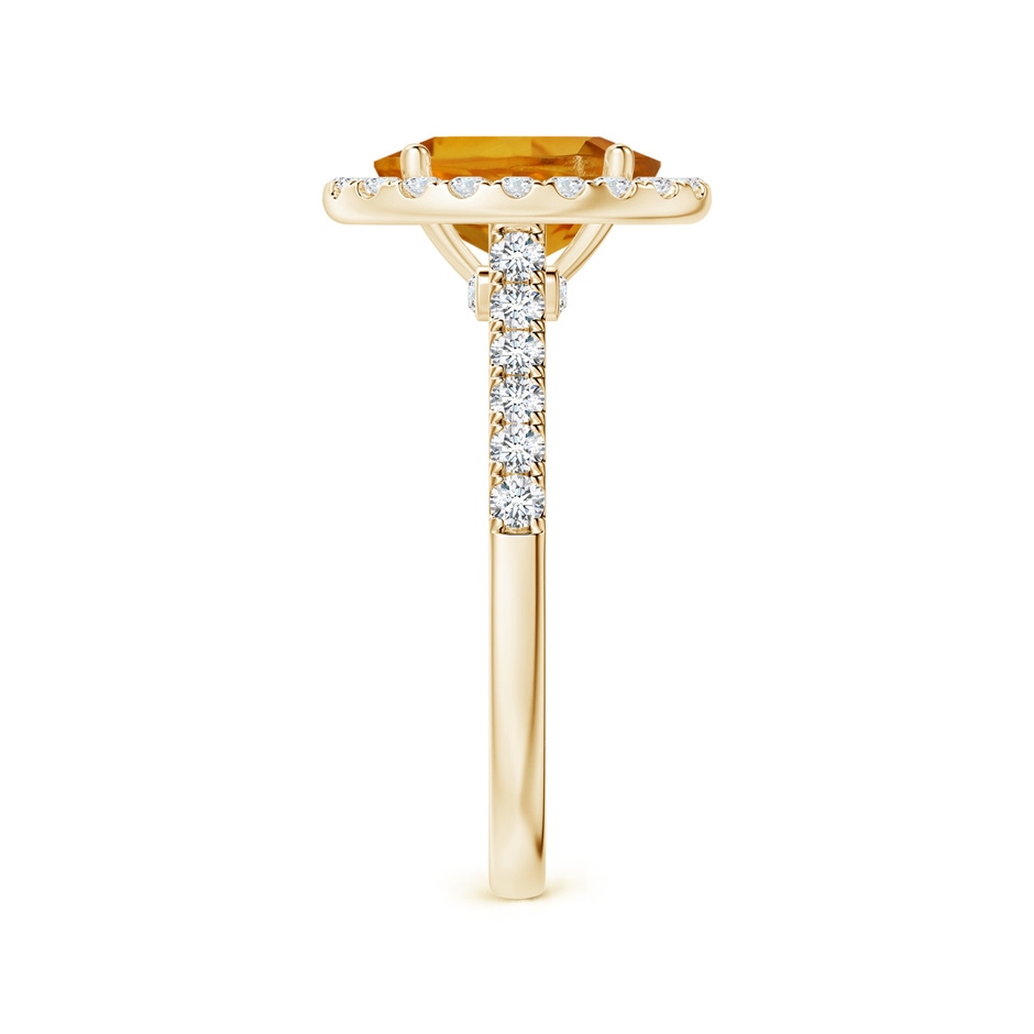9.07x6.98x4.80mm AAAA GIA Certified Oval Citrine Ring with Diamond Halo in Yellow Gold side 399