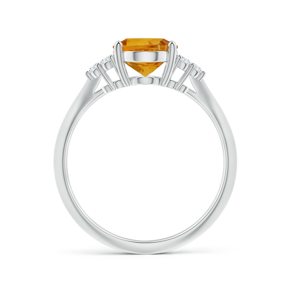 9.07x6.98x4.80mm AAAA GIA Certified Oval Citrine Knife-Edge Shank Ring in 18K White Gold side 199