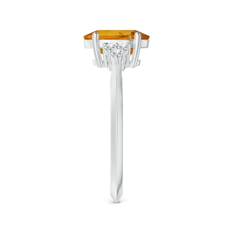 9.07x6.98x4.80mm AAAA GIA Certified Oval Citrine Knife-Edge Shank Ring in 18K White Gold side 399