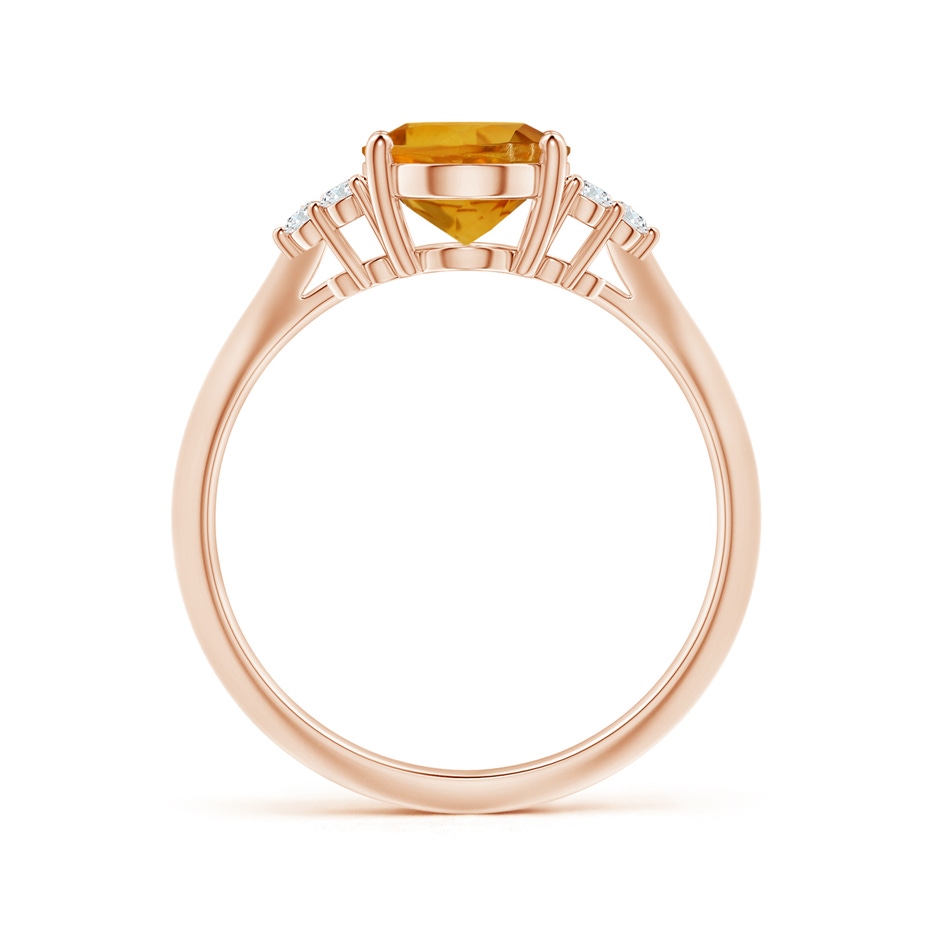 9.07x6.98x4.80mm AAAA GIA Certified Oval Citrine Knife-Edge Shank Ring in Rose Gold side 199