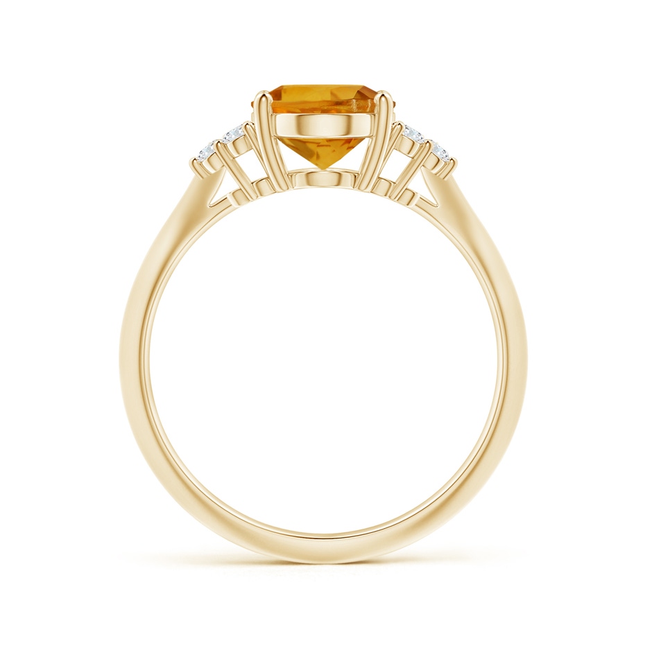 9.07x6.98x4.80mm AAAA GIA Certified Oval Citrine Knife-Edge Shank Ring in Yellow Gold side 199