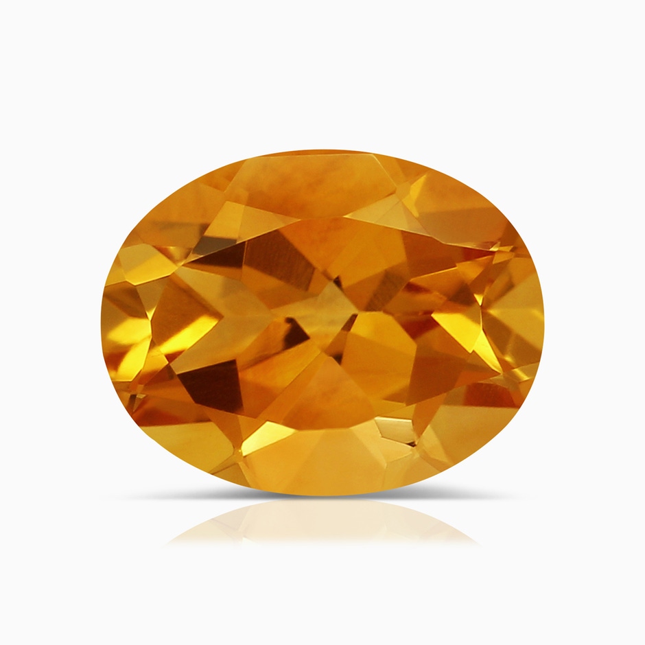 9.07x6.98x4.80mm AAAA GIA Certified Oval Citrine Knife-Edge Shank Ring in Yellow Gold side 699