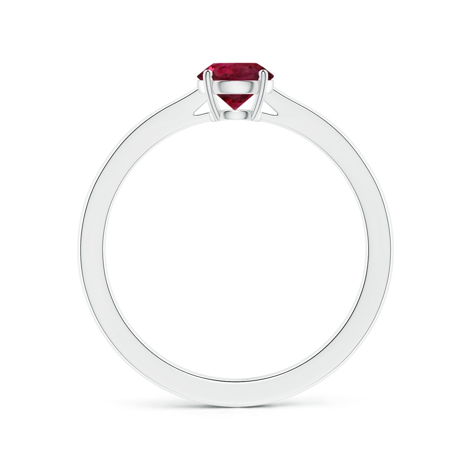 5.80x5.65x2.92mm AAA Prong-Set Solitaire Round Ruby Reverse Tapered Shank Ring in P950 Platinum Side 199