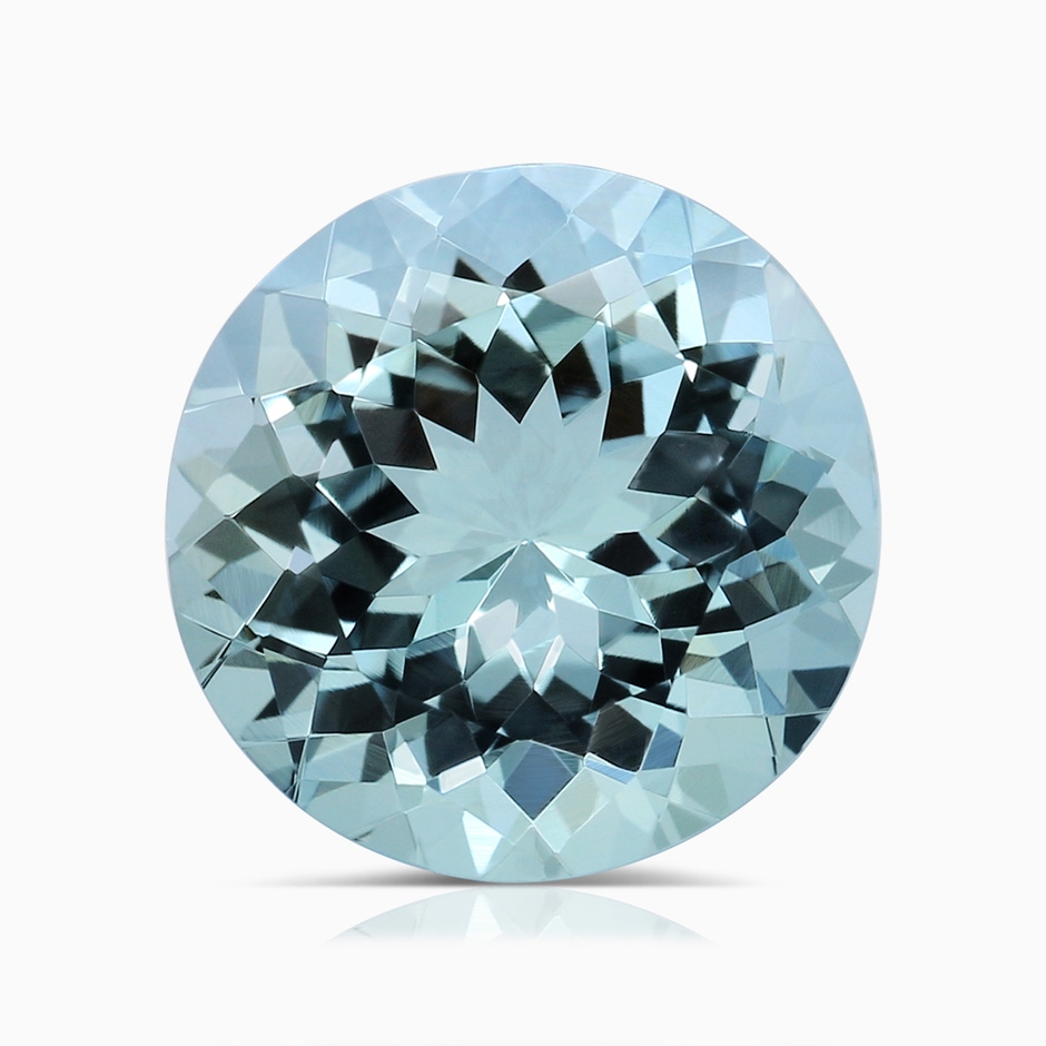 11.10x10.85x6.44mm AA GIA Certified Aquamarine Halo Ring with Reverse Tapered Shank in 18K White Gold side 699