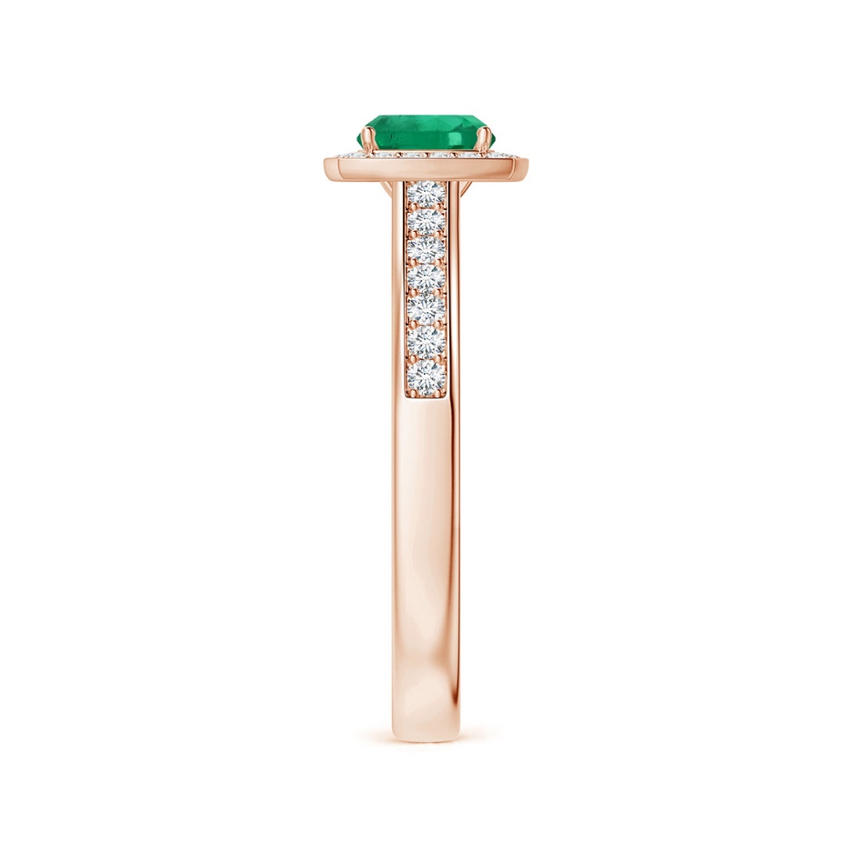 6.22x6.22x3.38mm AAAA GIA Certified Cushion Emerald Halo Ring with Diamonds in 9K Rose Gold side 399